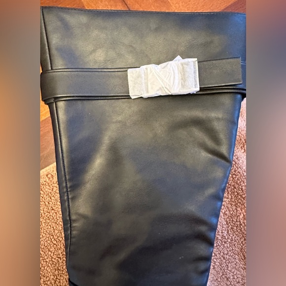 Nwot! ALASKA WIDE FIT BLACK ROUNDED TOE CHUNKY HEEL BOOTS SIZE 5 no box - Picture 6 of 11